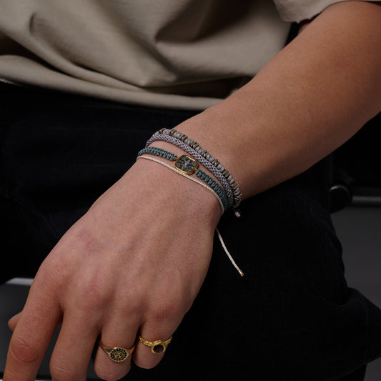 Örme Bileklik Gold Kombin