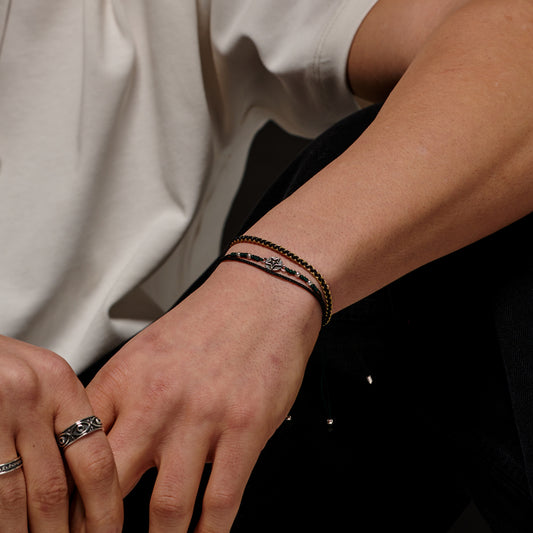 Örme Bileklik Gümüş Kombin