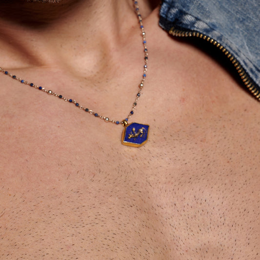 Aquis Stone Chain Necklace