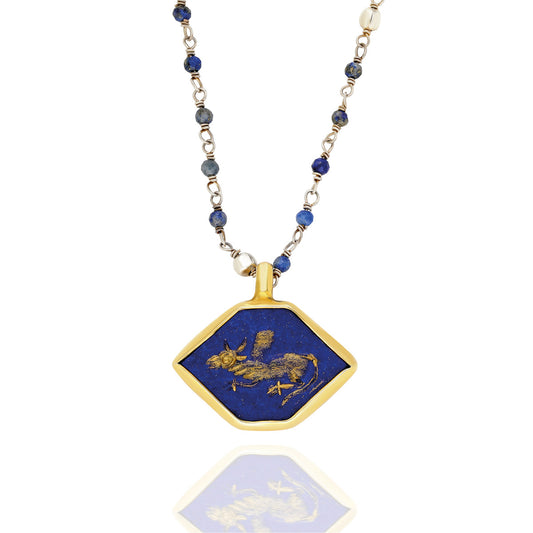 Aquis Stone Chain Necklace